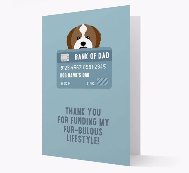 'Bank of Dad' - Personalised {breedFullName} Card